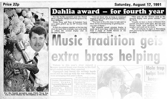 Shropshire Star, Shrewsbury flower show 17-08-1991